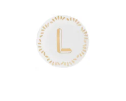 Piattino lettering porcellana lettera l Bitossi home