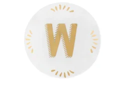 Piattino lettering porcellana lettera w Bitossi home