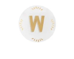 Piattino lettering porcellana lettera w Bitossi home