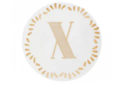 Piattino lettering porcellana lettera x Bitossi home