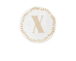 Piattino lettering porcellana lettera x Bitossi home