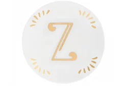 Piattino lettering porcellana lettera z Bitossi home