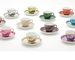 Piatto caffè oriente italiano castagna porcellana Richard ginori