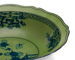 Piatto fondo da portata oriente italiano malachite porcellana Richard ginori