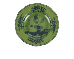 Piatto fondo oriente italiano malachite porcellana Richard ginori