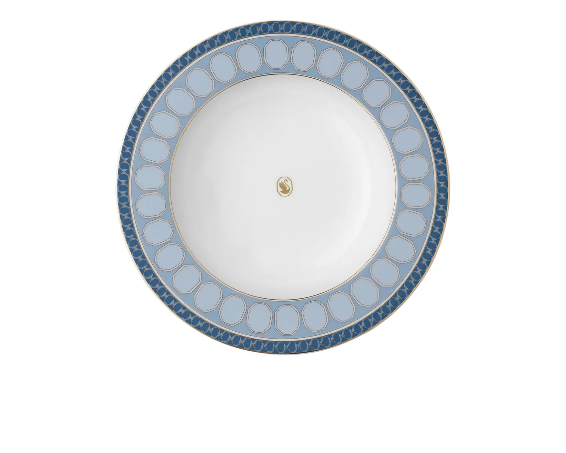Piatto fondo signum azure porcellana Swarovski x rosenthal