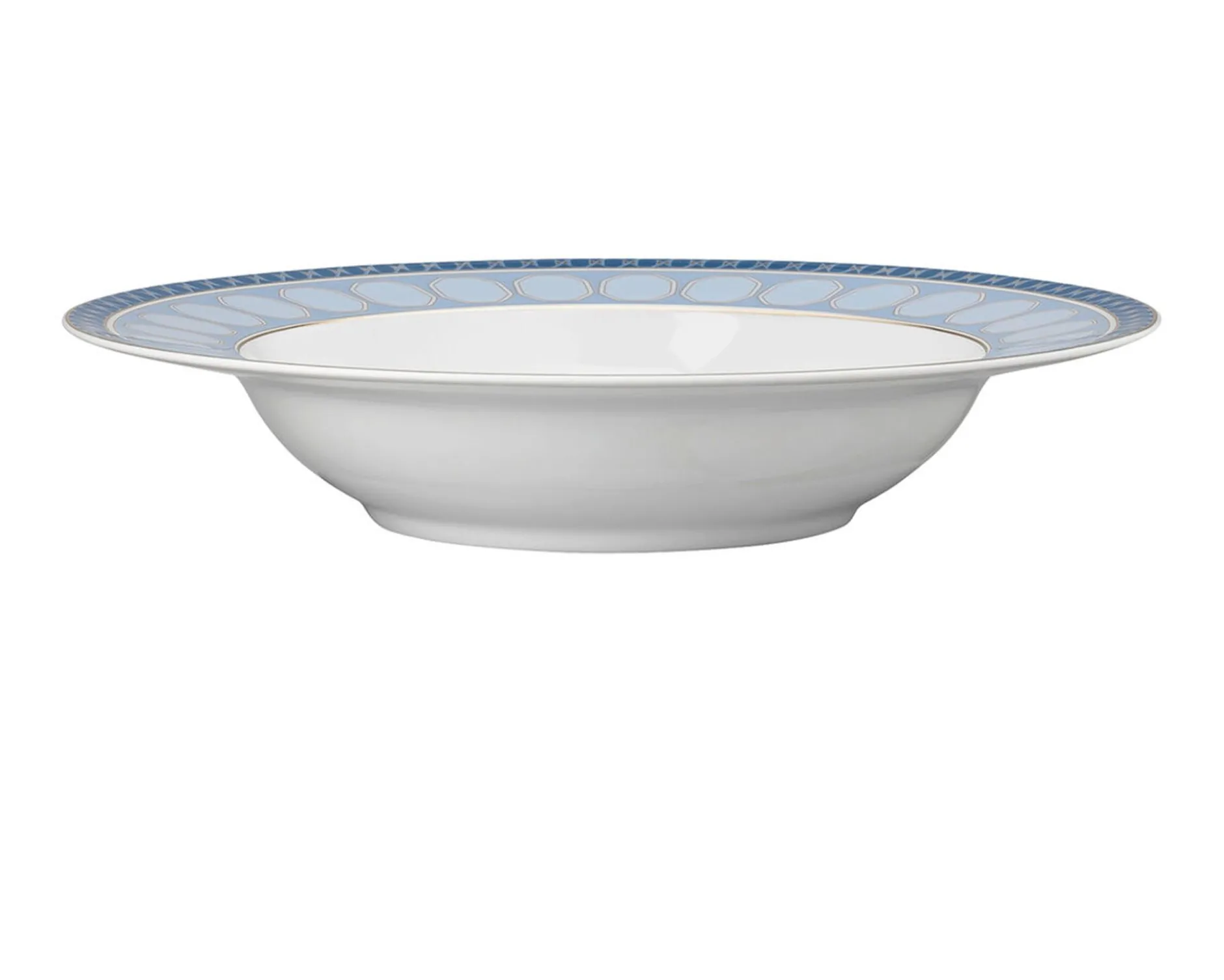 Piatto fondo signum azure porcellana Swarovski x rosenthal