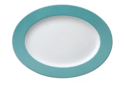 Piatto ovale sunny day turquoise porcellana Thomas