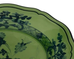 Piatto pane oriente italiano malachite porcellana Richard ginori