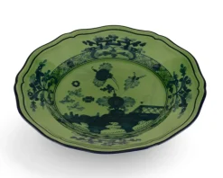 Piatto pane oriente italiano malachite porcellana Richard ginori