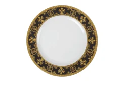 Piatto piano dessert i love baroque porcellana nero Versace