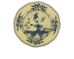 Piatto piano oriente italiano citrino porcellana Richard ginori