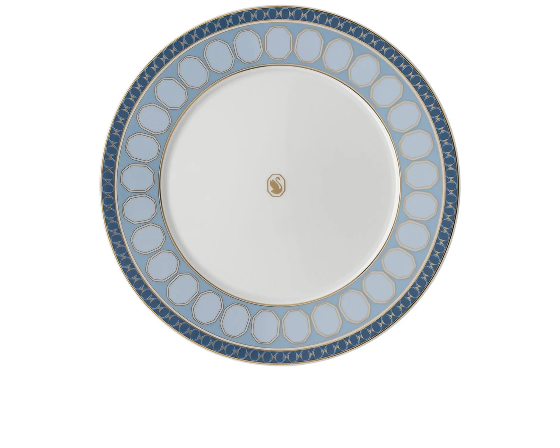 Piatto piano signum azure porcellana Swarovski x rosenthal