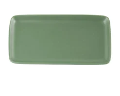Piatto rettangolare levante porcellana verde Zafferano