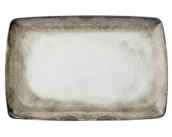 Piatto rettangolare shade earth porcellana Arthur krupp