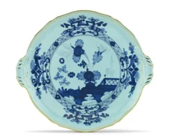 Piatto torta oriente italiano iris porcellana Richard ginori