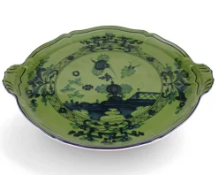 Piatto torta oriente italiano malachite porcellana Richard ginori