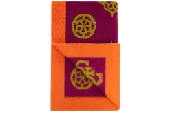Plaid in lana cotta peony arancio Guess
