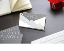 Porta biglietti da visita argento a forma di busta Selezione zanolli