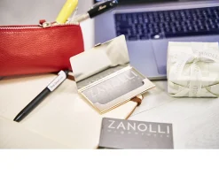 Porta biglietti da visita in metallo lucido Selezione zanolli