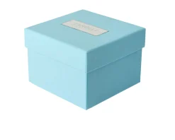 Portacandela azzurro con ciondolo angelo Selezione zanolli