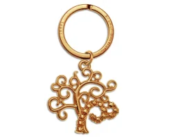 Portachiavi albero della vita in metallo dorato Selezione zanolli