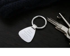 Portachiavi argento con piastrina a goccia Selezione zanolli