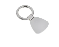 Portachiavi argento con piastrina a goccia Selezione zanolli