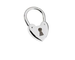 Portachiavi argento moschettone con lucchetto a forma di cuore Selezione zanolli
