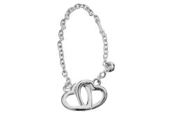 Portachiavi cuori intrecciati argento Selezione zanolli