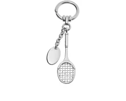 Portachiavi tennis argento e piastrina Selezione zanolli