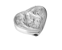 Portapillole cuore argento con incisione Selezione zanolli