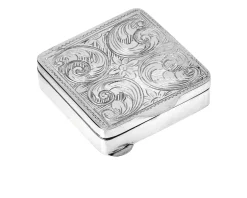Portapillole quadro argento con incisione Selezione zanolli