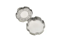 Portapillole tondo argento con smalto blu Selezione zanolli