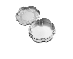 Portapillole tondo argento con smalto blu Selezione zanolli