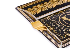 Posacenere virtus gala porcellana nero Versace