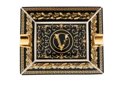 Posacenere virtus gala porcellana nero Versace