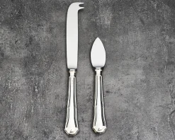 Posate formaggio argento 2 pezzi in stile barocchino usato ricondizionato Zanolli vintage