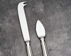 Posate formaggio argento 2 pezzi in stile barocchino usato ricondizionato Zanolli vintage