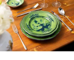 Posto tavola oriente italiano malachite porcellana 3 pezzi Richard ginori