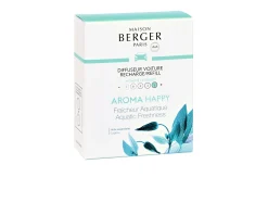 Ricarica diffusore auto aroma happy 2 pezzi alla fragranza fraicheur aquatique Maison berger paris