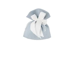 Sacchetto portaconfetti di tulle azzurro con fiocco azzurro Selezione zanolli