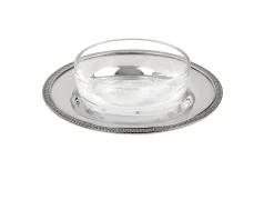 Salino argento in stile impero con piattino Selezione zanolli