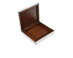 Scatola argento lucida con interno in legno Selezione zanolli