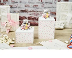 Scatola carillon bagnetto forever friends orsetto rosa con batuffoli di ovatta Selezione zanolli
