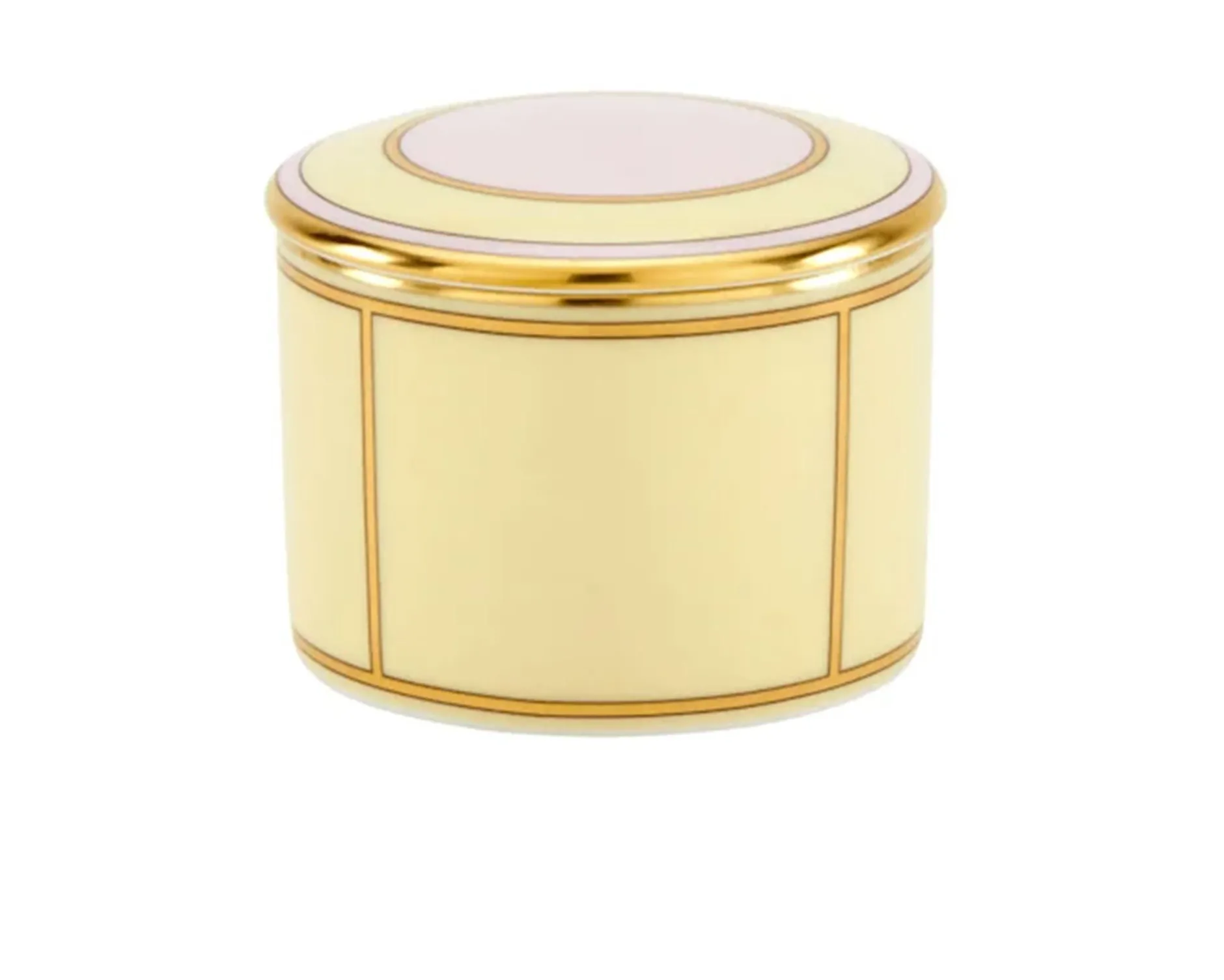 Scatola con coperchio diva porcellana giallo Richard ginori