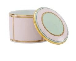 Scatola con coperchio diva porcellana rosa Richard ginori