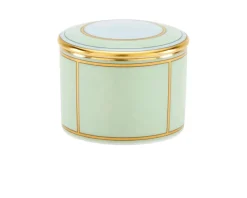 Scatola con coperchio diva porcellana verde Richard ginori