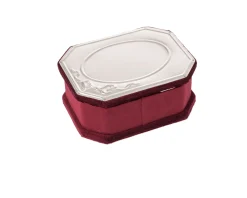 Scatola portagioie argento e velluto bordeaux Selezione zanolli
