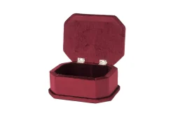 Scatola portagioie argento e velluto bordeaux Selezione zanolli